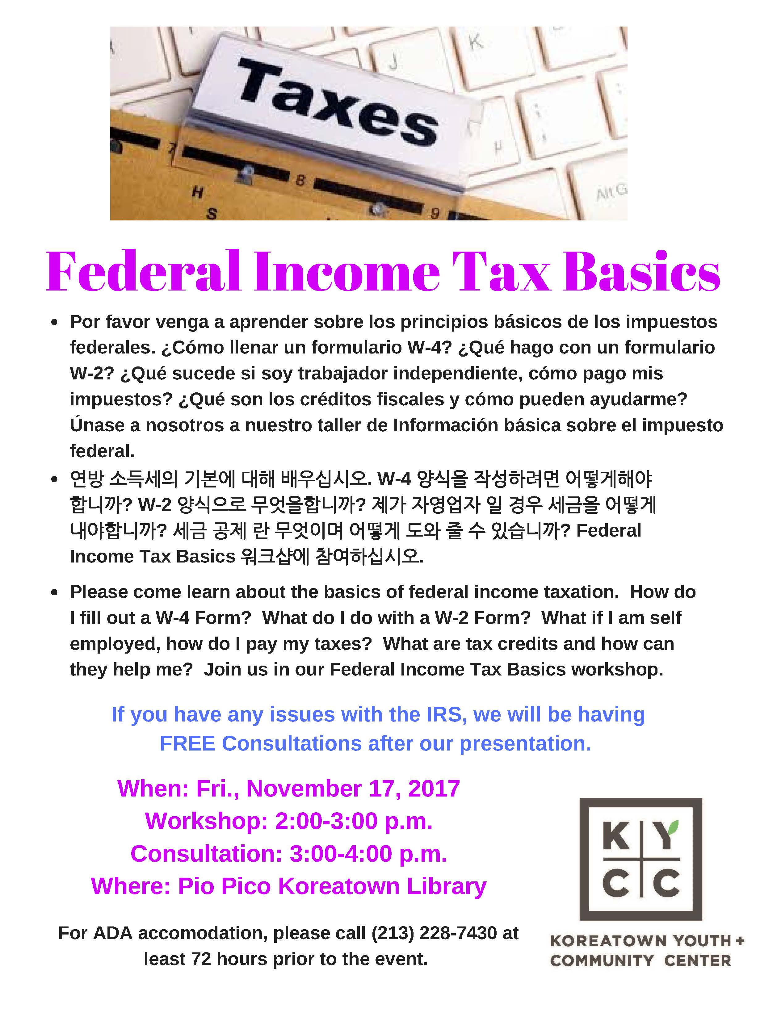 Income tax basics